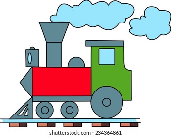 Childrens Drawings Locomotive Stock Vector (Royalty Free) 234364861 ...