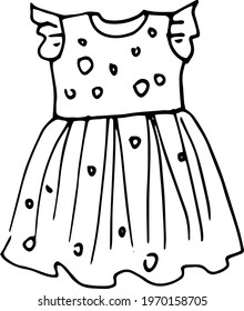 Childrens Dress Doodle Sketch Drawing By Stock Vector (Royalty Free ...