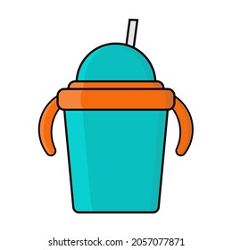 Children's drinking water bottle illustration, children's drinking water bottle vector design