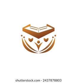 children's education logo design, vector abstract illustration