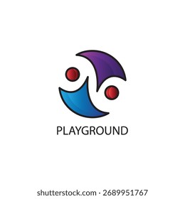 Ilustración de círculo de Vector de logotipo de educación infantil