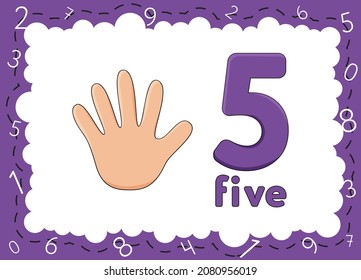 53 Little kid showing 5 fingers Stock Illustrations, Images & Vectors ...