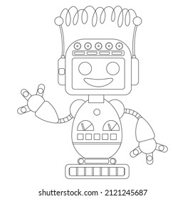 
children's educational game. coloring. robot.