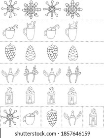 children's educational game continue the series coloring preschool education