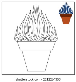 children's educational game. logic tasks. coloring book.cactus.	
