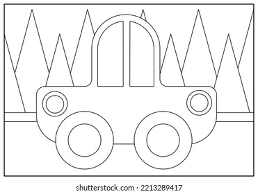 children's educational game. logic tasks. coloring book.car.	
