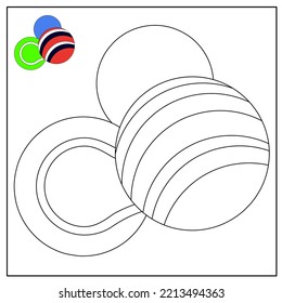children's educational game. logical tasks. coloring book. ball.	
