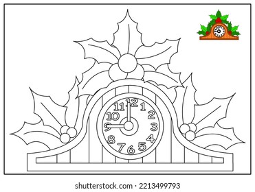 juego educativo infantil. tareas lógicas. libro de colores. mira. tiempo.	