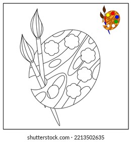 children's educational game. logical tasks. coloring book. palette	
