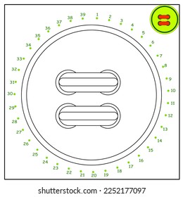 children's educational game. logical tasks. mathematics. coloring book. connect the dots. a button