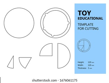 juguete educativo infantil, plantilla para corte láser, modelo vectorial