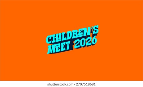 Arte do logotipo de vetor do evento infantil 2026