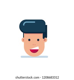 children's face characters. flat design. vector illustration.