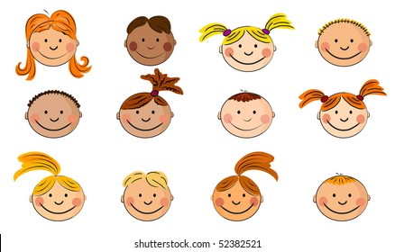 Childrens Faces.