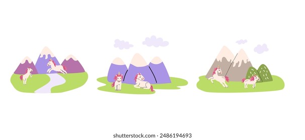 Childrens fairy concept background for cover, postcard, greeting card. Magic characters banner or celebration poster.