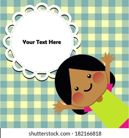 Children's frame. Vector illustration