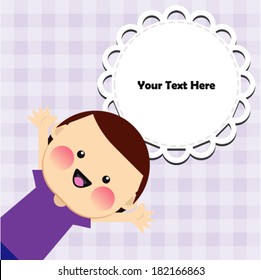 Children's frame. Vector illustration