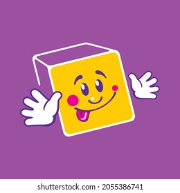 A children's game cube. An illustration for a children's game.