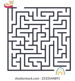 Children's game labyrinth. Find a way out of the maze.