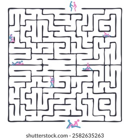 Children's game labyrinth. Find a way out of the maze.