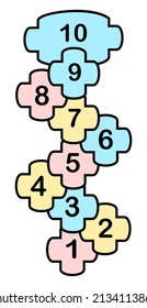 Children's game to learn numbers