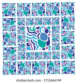 Marco geométrico infantil. Antecedentes abstractos de grandes elementos.