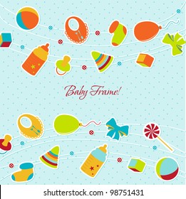 Children's Greeting Card. Vector illustration.