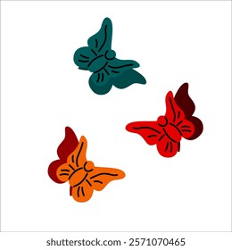 Children's hair clip in the form of butterflies.