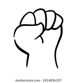 Children's hand gestures in doodle style isolated. Hand drawn human hands expressing various signs and symbols with fingers 