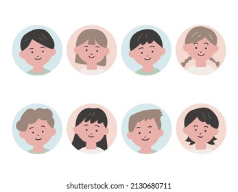 Children's hand painted icon set