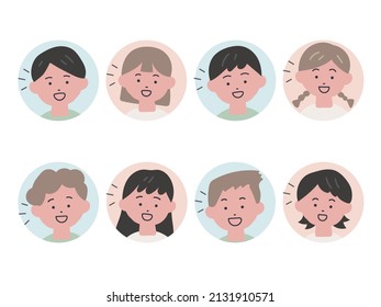Children's hand-painted icon set (inspiration and discovery)