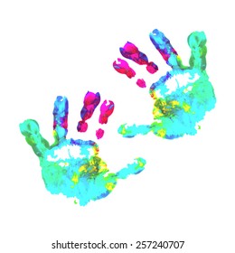 hand prints of babies