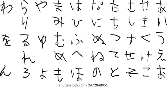 

Colección hiragana manuscrita para niños (japonés)