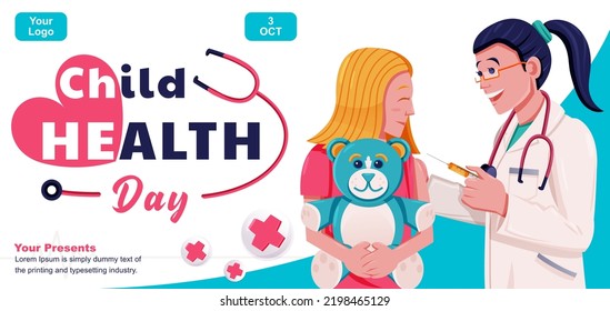 Children's Health Day, Doctors inject vitamins into children. Suitable for events