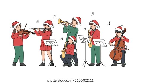 Childrens holiday concert featuring festive music performances by young musicians