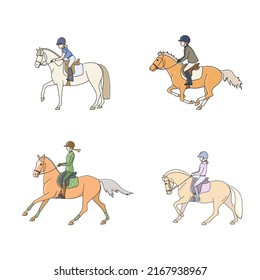 Children's horse riding on a pony