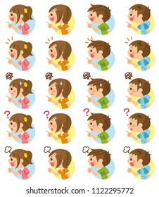 Children's icon./ Facial expression icon.