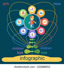 children's icons and infographics 