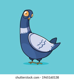 Childrens Illustration Of Cartoon Surprised Bird