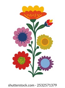 Children's illustration with flowers that bring joy and inspiration