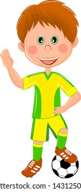 children's illustration of a football player 