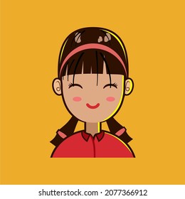 children's illustration, children's funny face, vector file eps 10