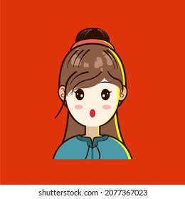 ilustración infantil, cara divertida para niños, archivo vectorial eps 10