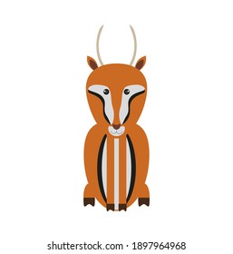 children's illustration of gazelle on white background