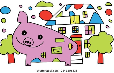 Children's Illustrations and Marker Pen Art Creativity