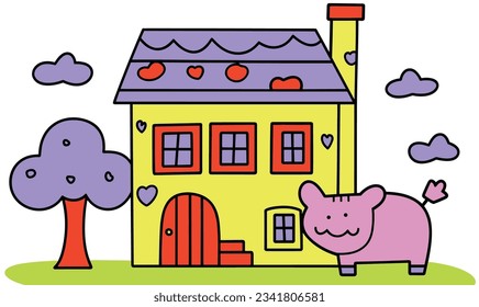 Children's Illustrations and Marker Pen Art Creativity