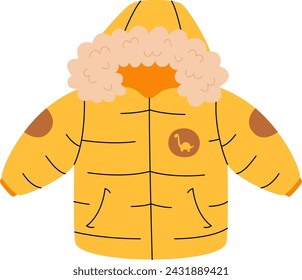 Children's Jacket With Hood Vector Illustration