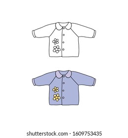 Children's jacket, vector illustration. Bright isolated flat thing on a white background. For decorating books, postcards and other design.