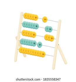 Children's logical toy abacus. Learning numbers and counting for kids