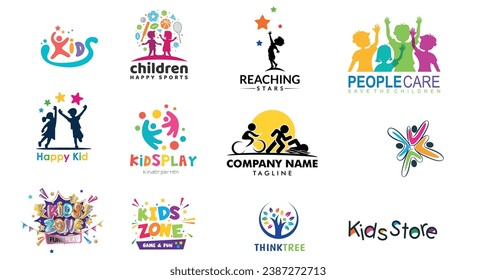 Children's logo, childish logo, children's clothing logo, baby logo, 